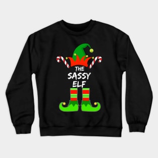 Sassy Elf Matching Family Group Christmas Party Pajama - Gift For Boys, Girls, Dad, Mom, Friend, Christmas Pajama Lovers - Christmas Pajama Lover Funny Crewneck Sweatshirt